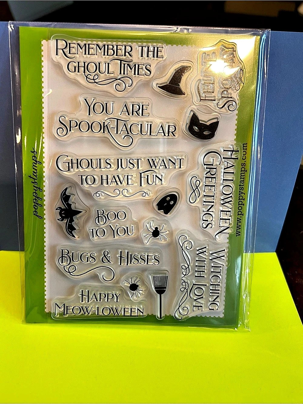Poppy Stamps Bugs and Hisses Clear Stamp Set Clear Halloween Stamp Set